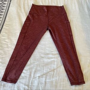 Aerie Maroon 7/8 Leggings